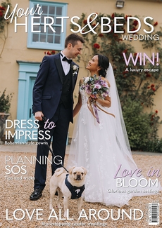 Cover of the August/September 2025 issue of Your Herts & Beds Wedding magazine