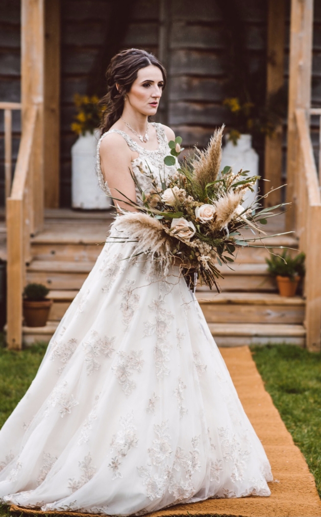 Bride wearing a dress from Bridal Reloved in Street, Somerset