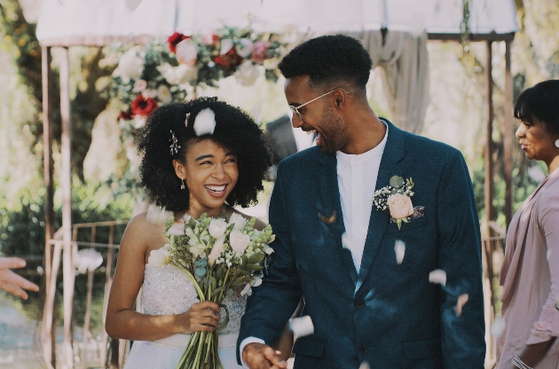 couple at ceremony