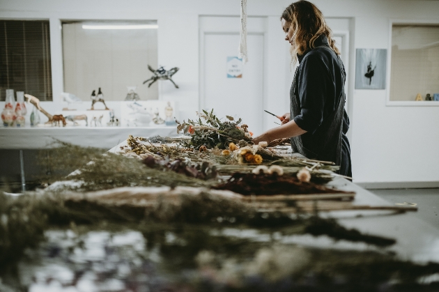 Jennifer Owen from Goldfinch working in her studio