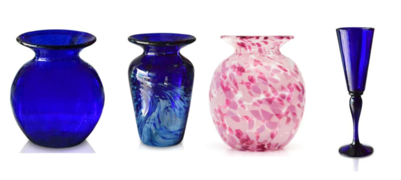 Selection of gorgeous Bristol blue glass