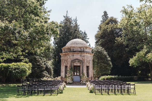 Stunning outdoor wedding ceremony location at Larmer Tree