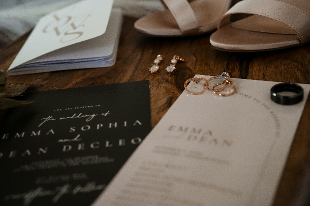 black and white wedding invitations