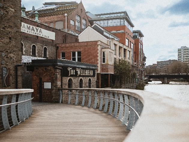 exterior of The Wellhead along the riverside in bristol