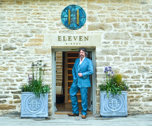 Lawrence LLewellyn Bown outside Elven Bibury