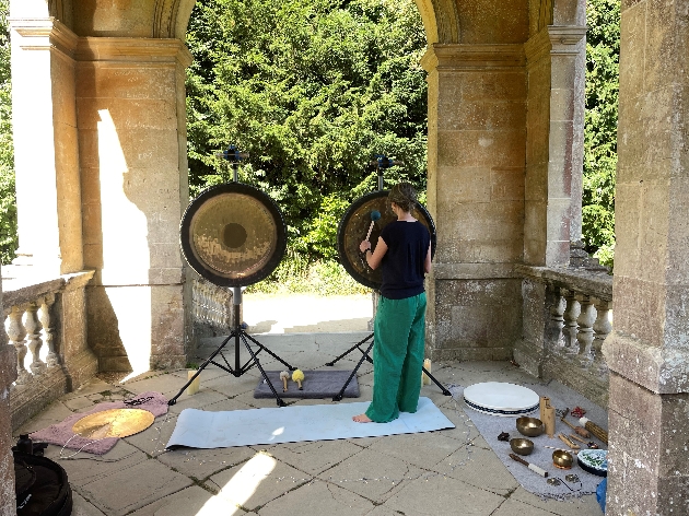 Gong bath at Prior Park 