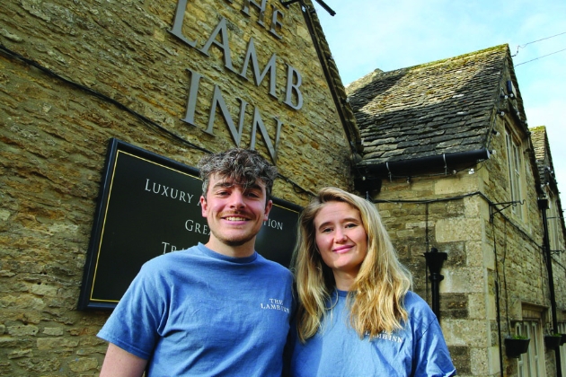 Elliot & Kath  at the Lamb Inn, Great Rissington