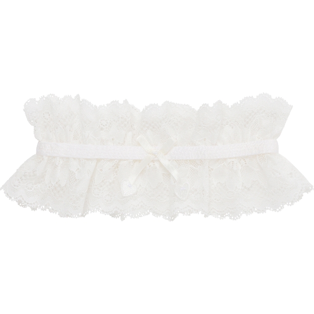 Dorina white lace garter from the nine-piece bridal collection